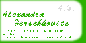 alexandra herschkovits business card